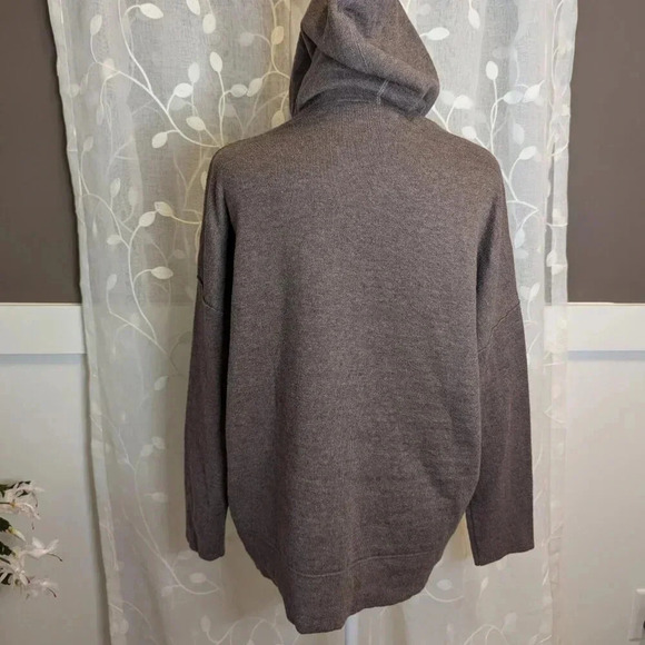 Rachel Zoe Muted Plum Cozy Hoodie Sweater, Size M - Picture 5 of 8